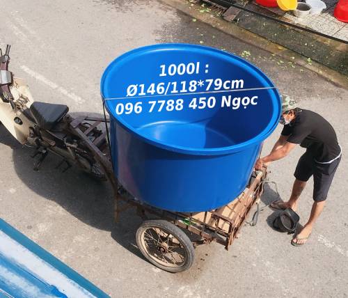 bồn tròn 1500 lít giá rẻ, bồn nhựa nuôi cá, thùng nhựa tròn nuôi cá, thùng nhựa giá rẻ, thùng nhựa tròn 1000 lít,